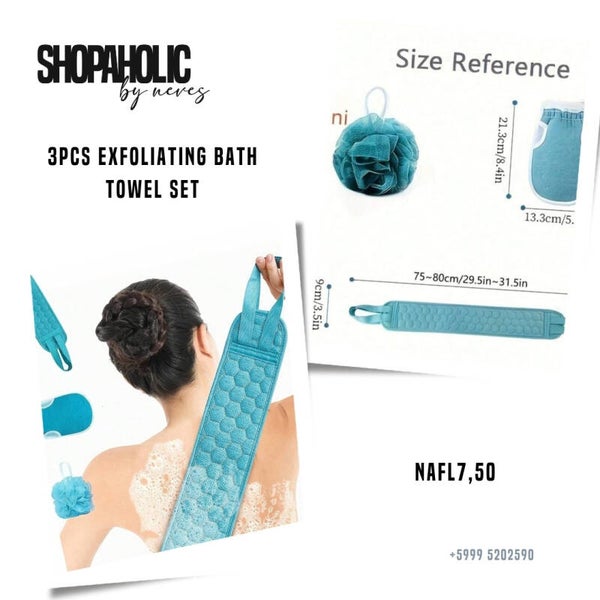 3pcs Exfoliating Bath Towel Set