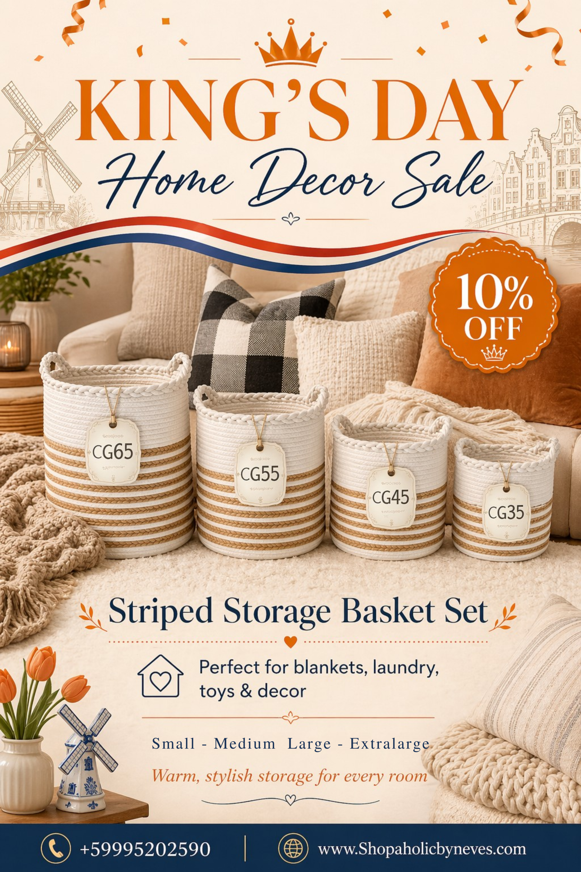 Stripe Baskets