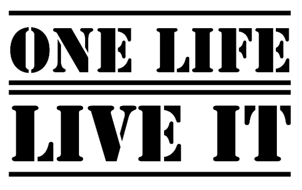 ONE LIFE LIVE IT 25x15 cm