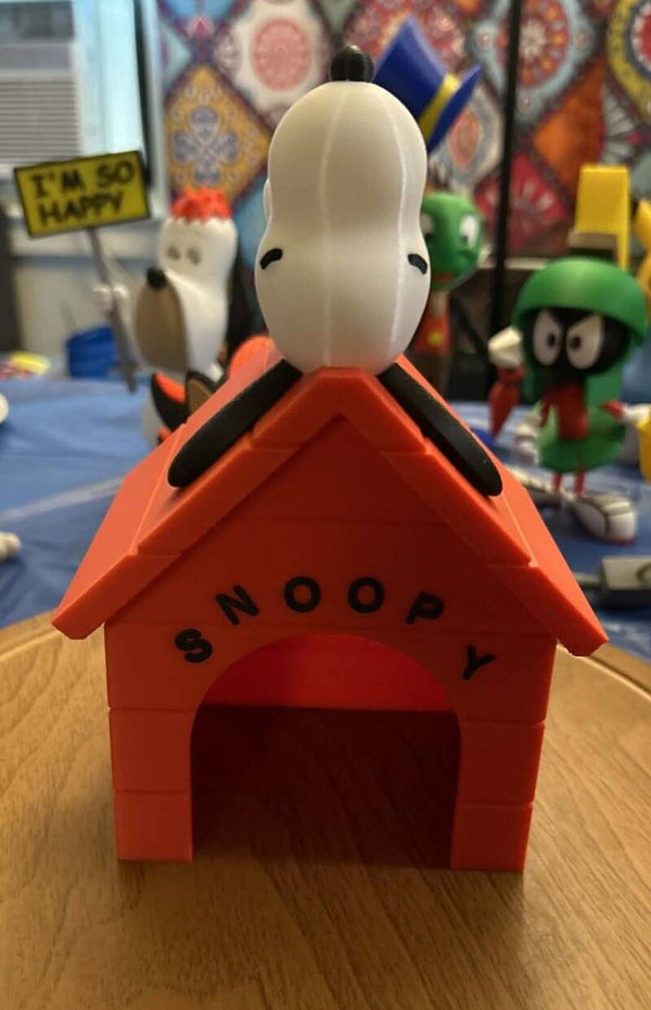 Snoopy On His Doghouse