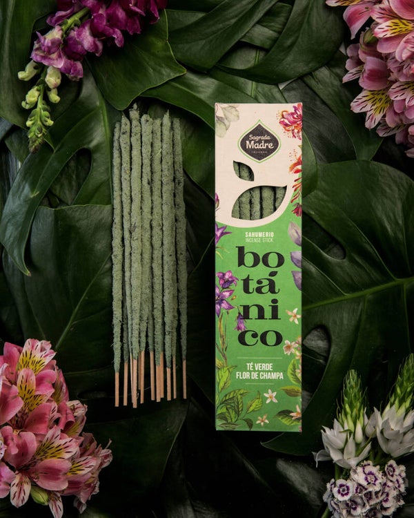 Botanische Wierook met Groene Thee en Champa