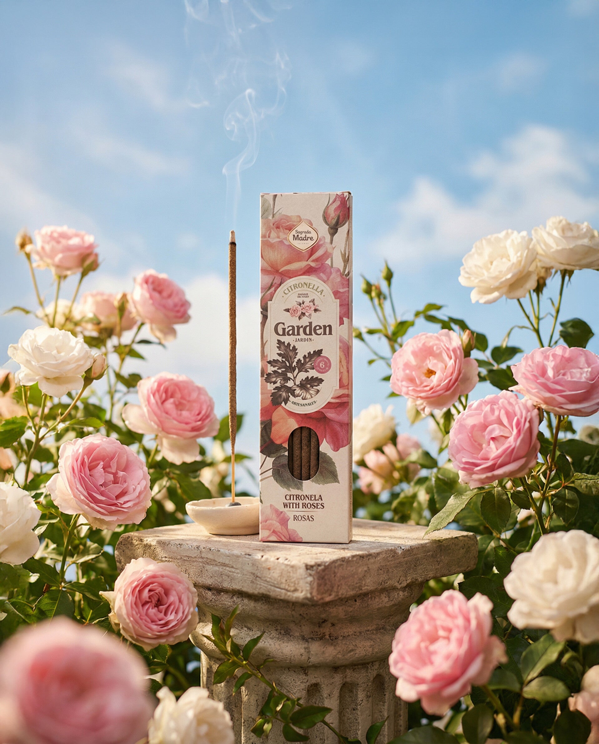 Wierook ‘Garden’. Met Citronella en Roos