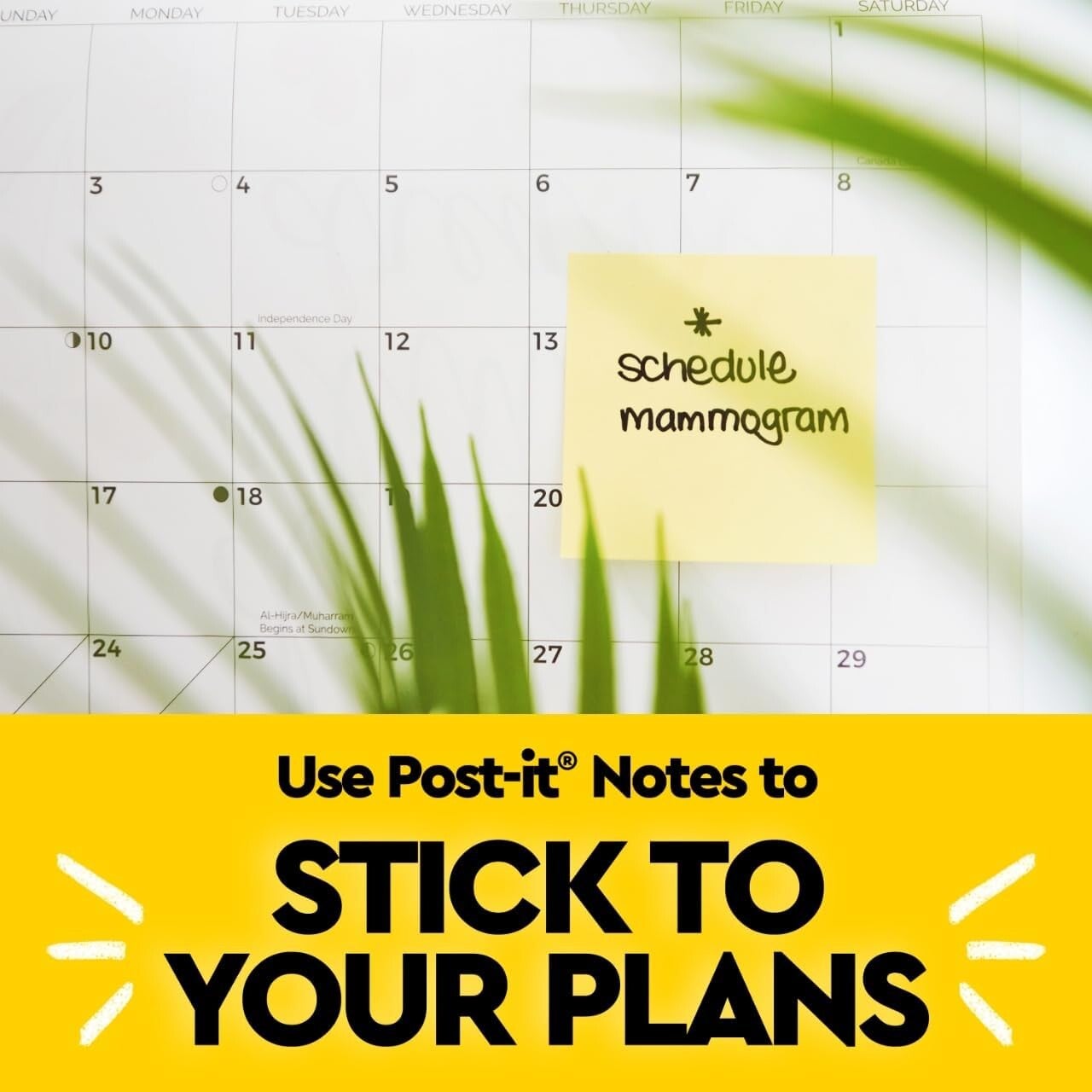 Post-it Notes, 3 x 3 in, The Iconic Canary Yellow Note, 12 Pads