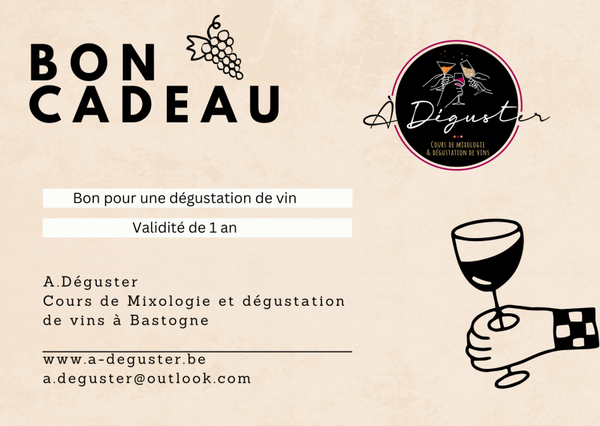 Bon cadeau digital pour une dégustation de vins