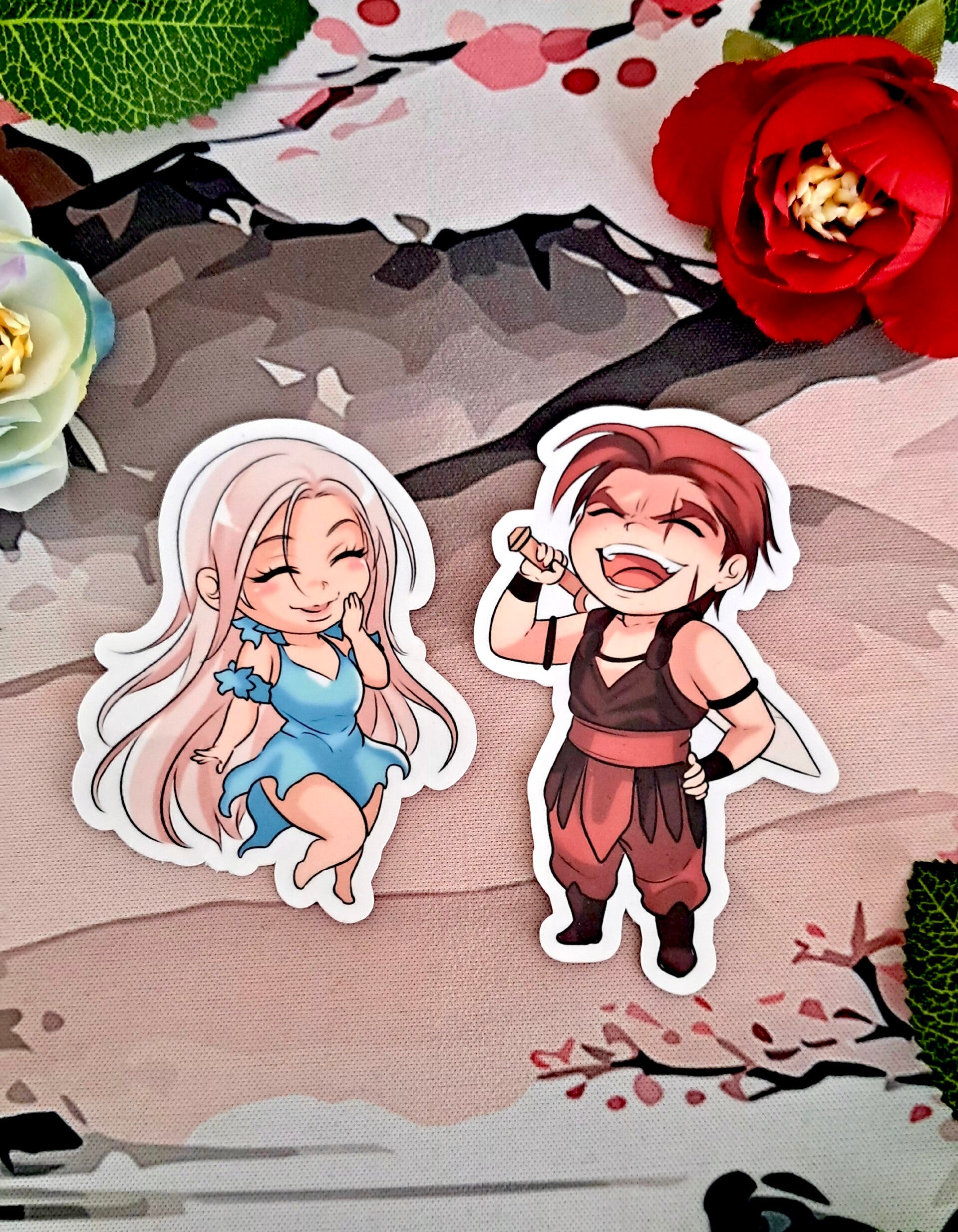 Stickers Arès et Aphrodite Chibi #2 ( les deux ou à l’unité)