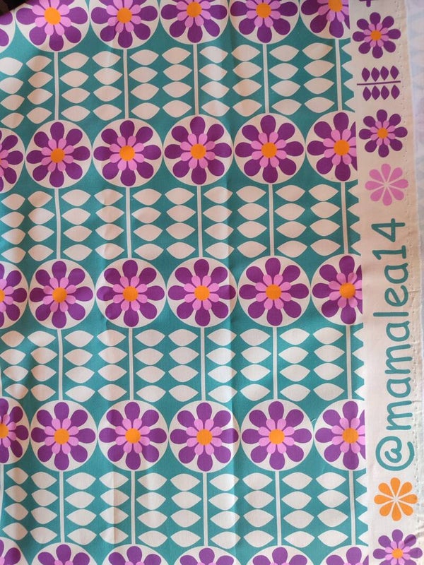 Baumwollstoff Tapete Petrol