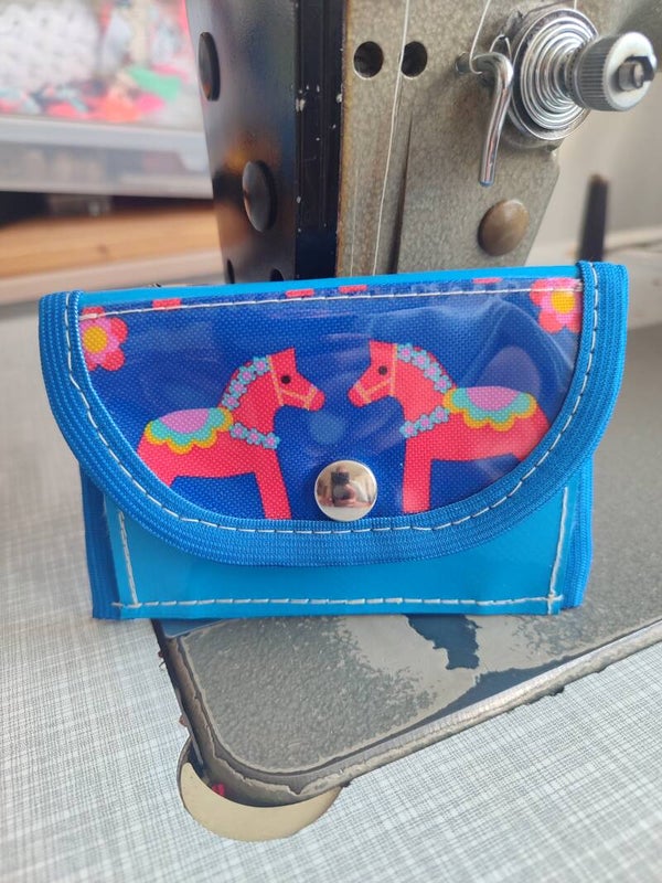 Kleine LKW Geldbörse Pony blau