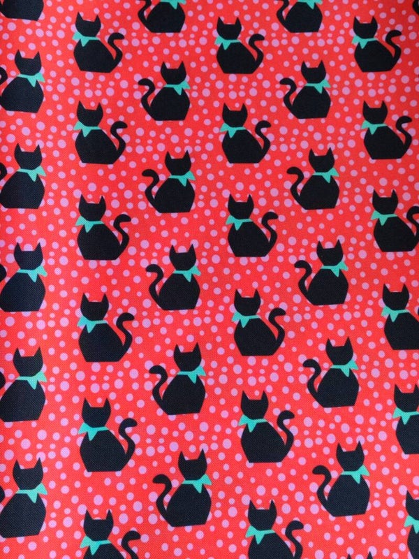 Outdoorstoff Katze rot