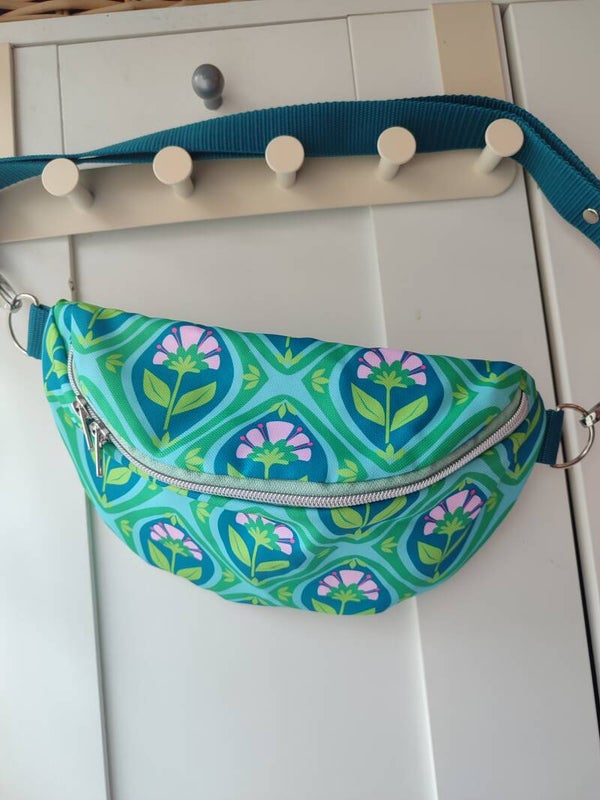 Bauchtasche Petrol Ornamente