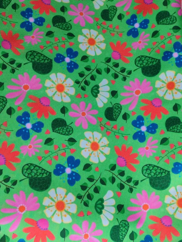 Outdoorstoff Vivaflores grün