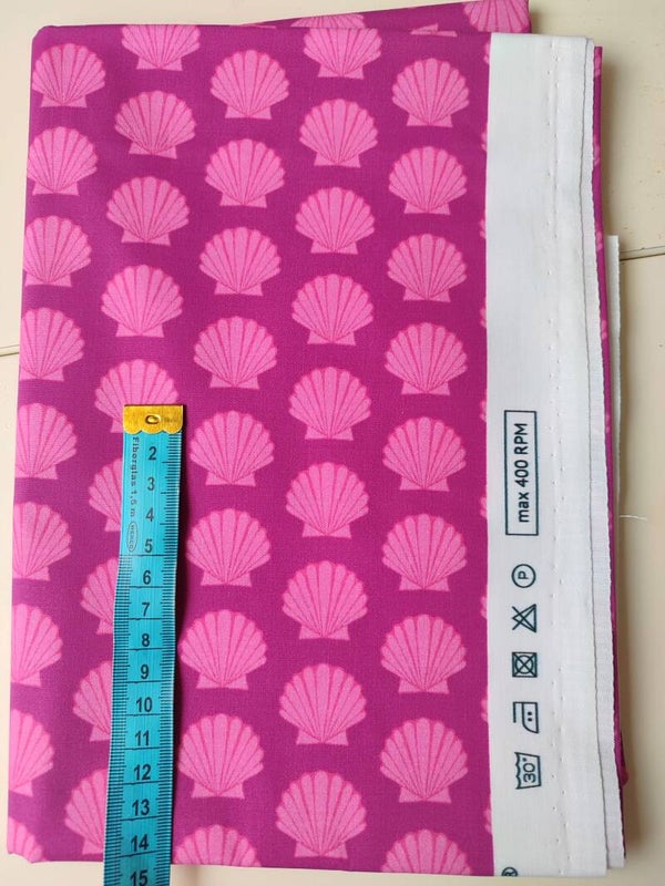 Baumwollstoff Muschel Beere rosa
