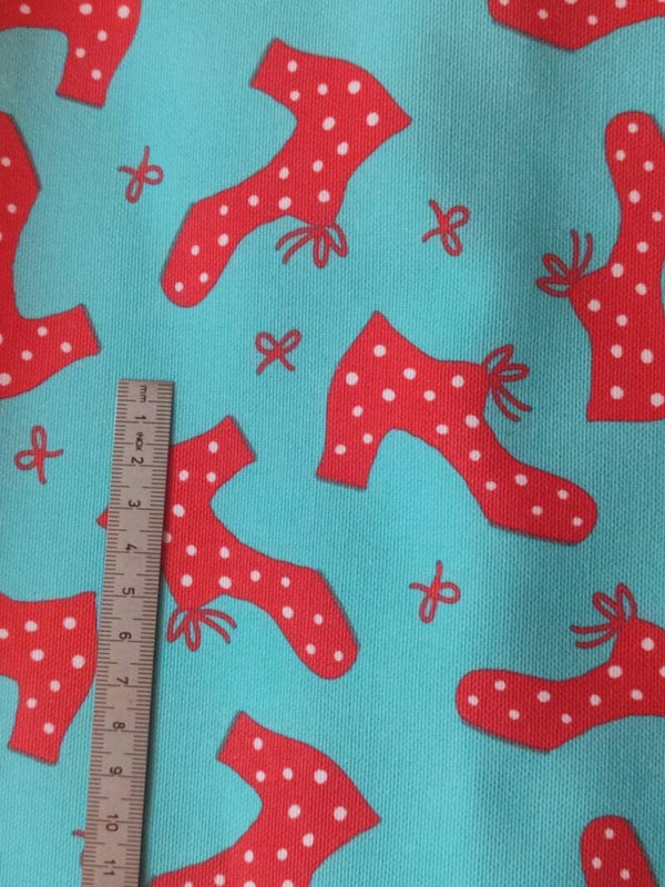 Canvas halber Meter Zapatos blau(C015) 100%Baumwolle 29,-/m