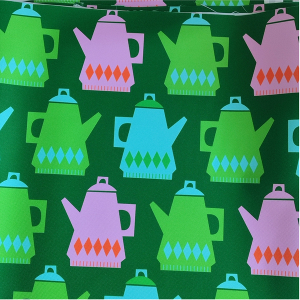 Outdoorstoff Kanne grün