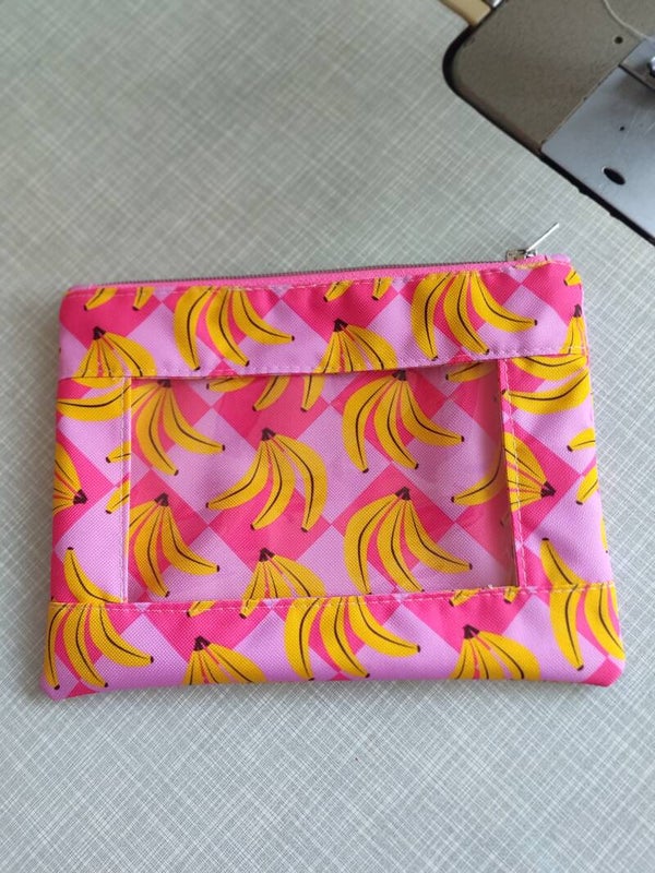 Fenstertasche Bananen pink(K035)