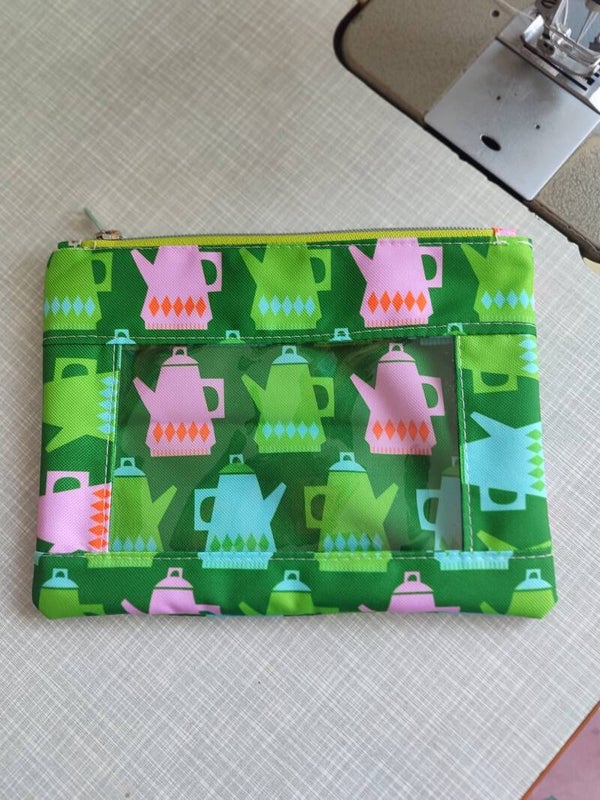 Fenstertasche Kanne grün(K39)