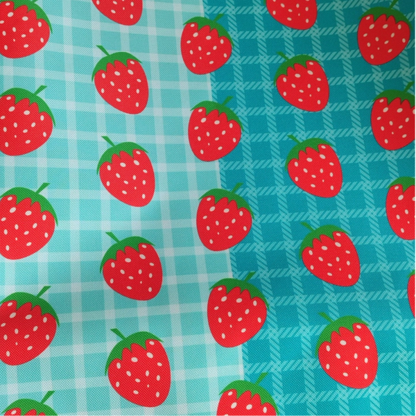 Outdoorstoff Duo Erdbeere