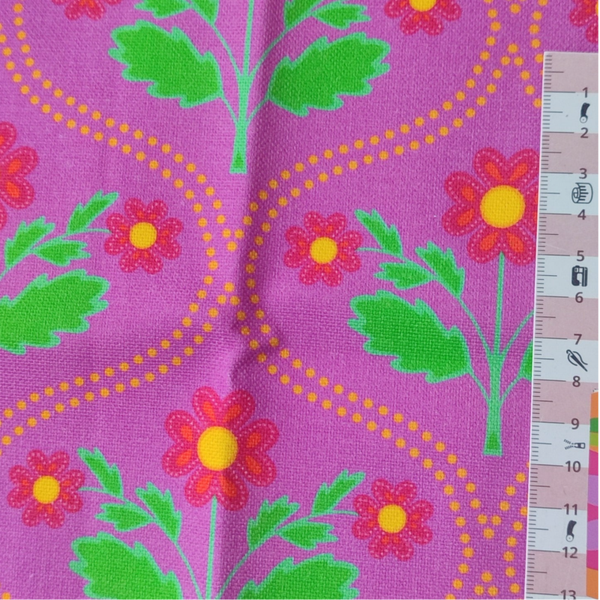 Canvas Reststück Fliesenbunt