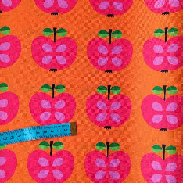 Outdoorstoff Retroapfel orange