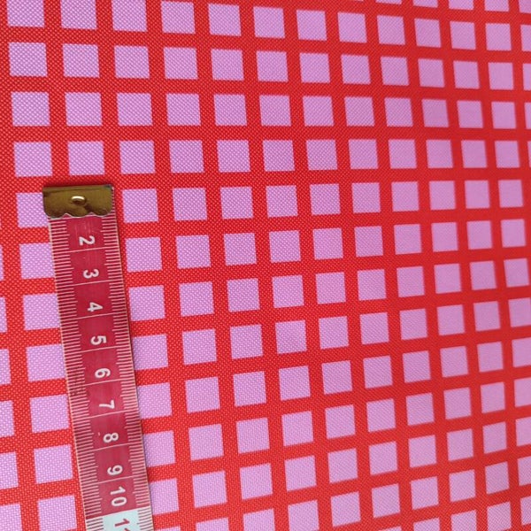 Outdoorstoff Kariert rosa