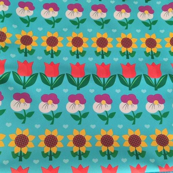 Outdoorstoff Garten blau