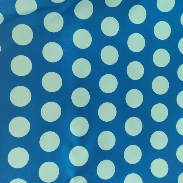 Outdoorstoff Dots blau