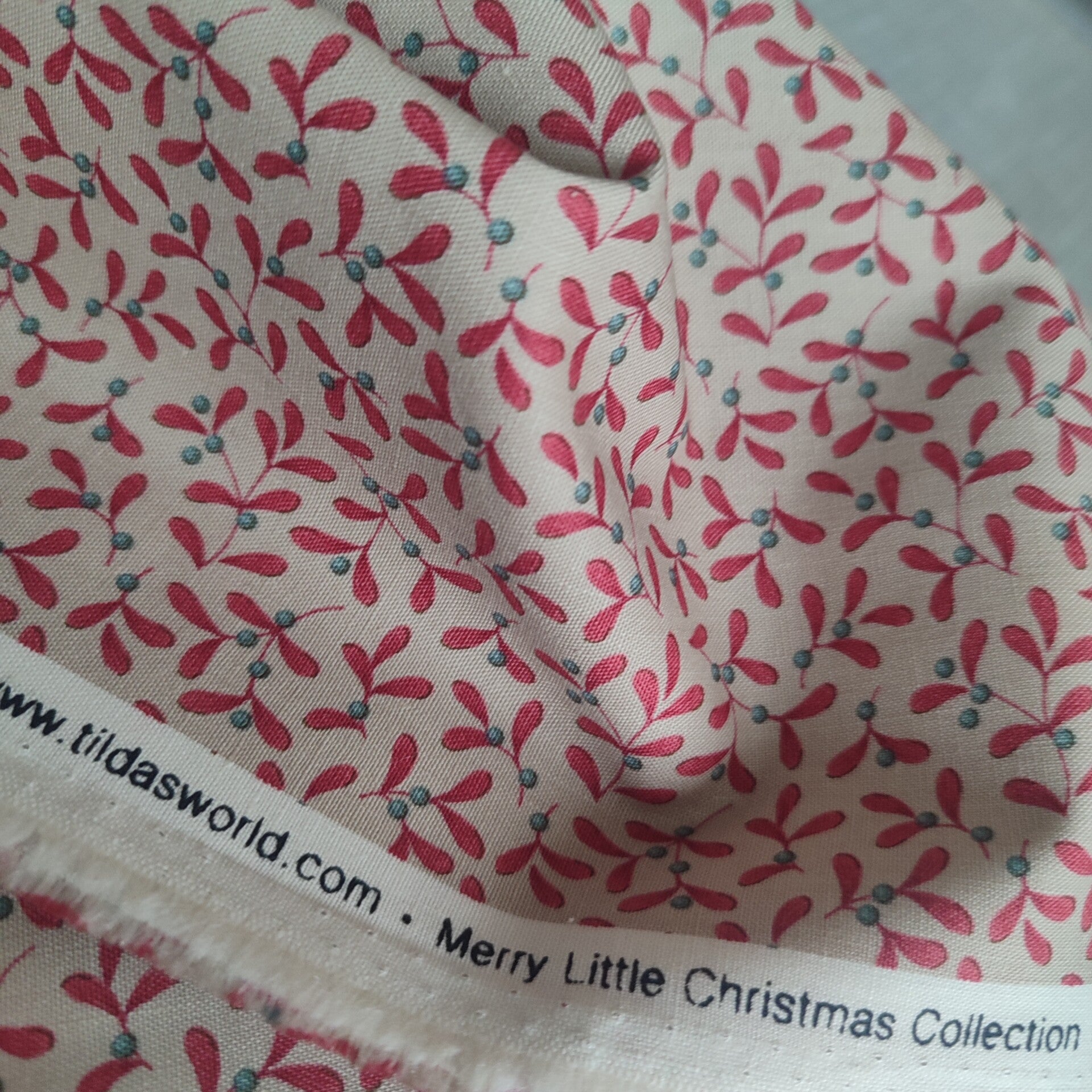 Webware Tilda Merry little Christmas collection Mistletoe Red