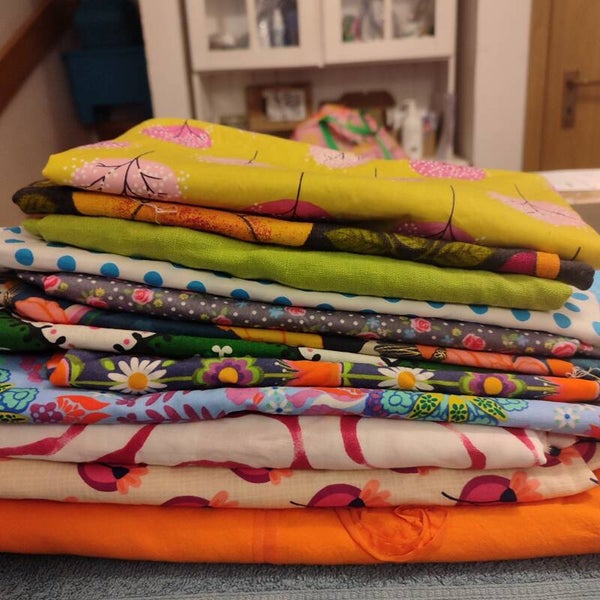 Restepaket Baumwollstoff Vier