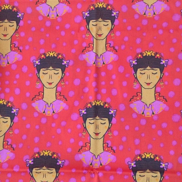 Baumwollstoff Chica rot