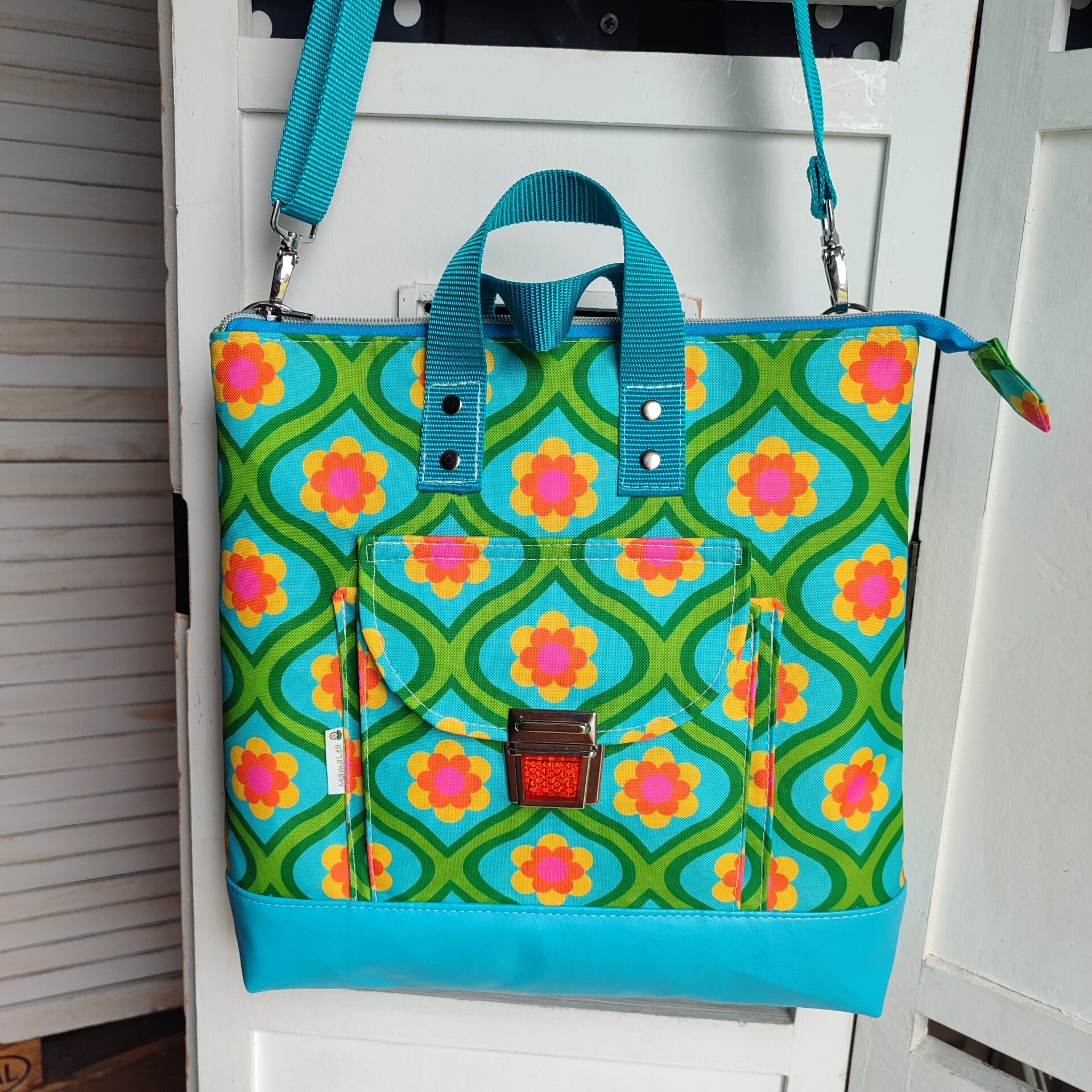 Rucksacktasche Fliese grün