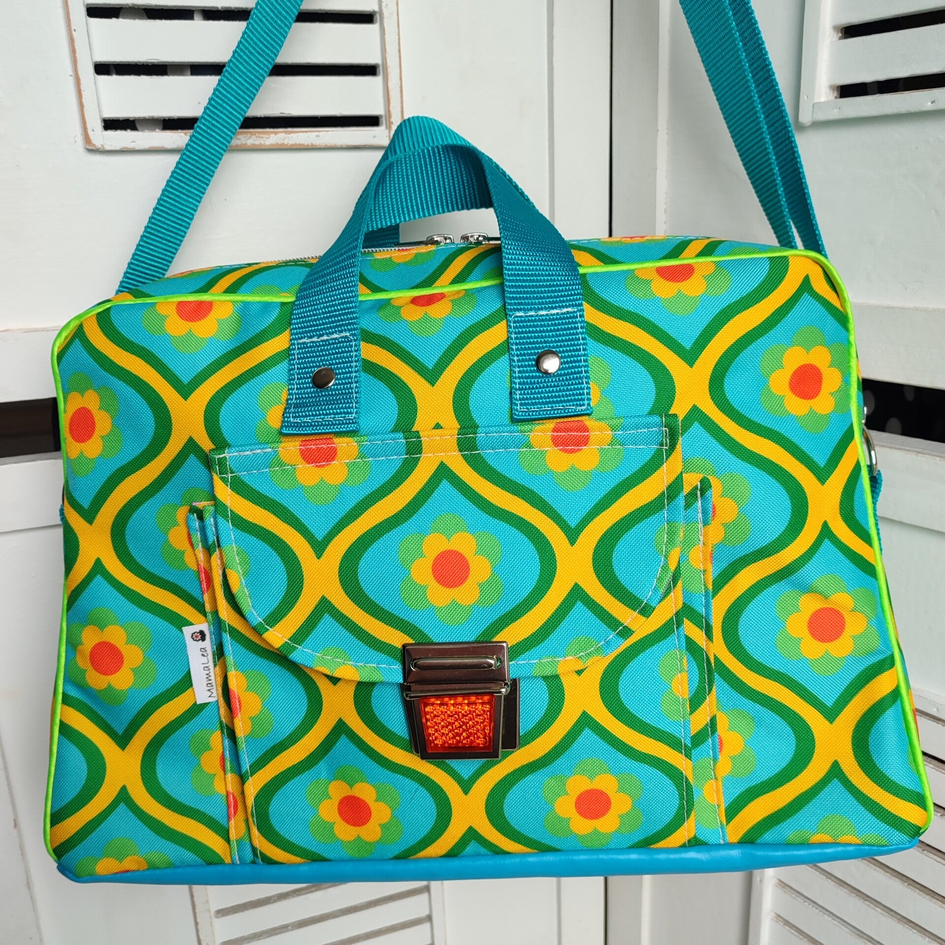 Retrobag lang Fliese grün