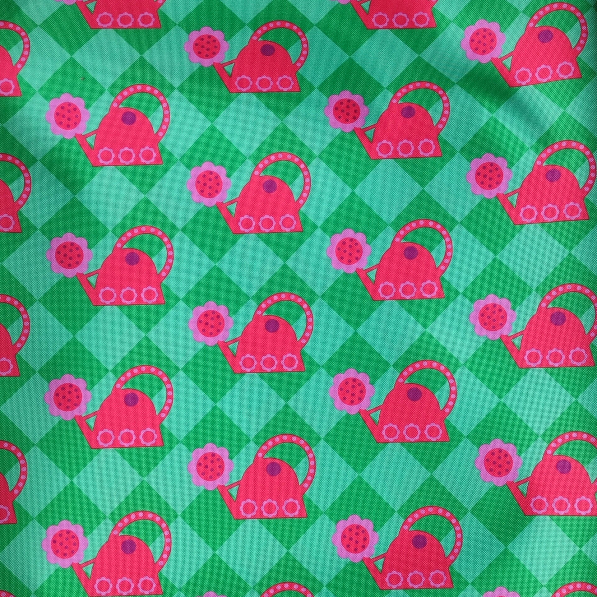 Outdoorstoff Gießkanne grün