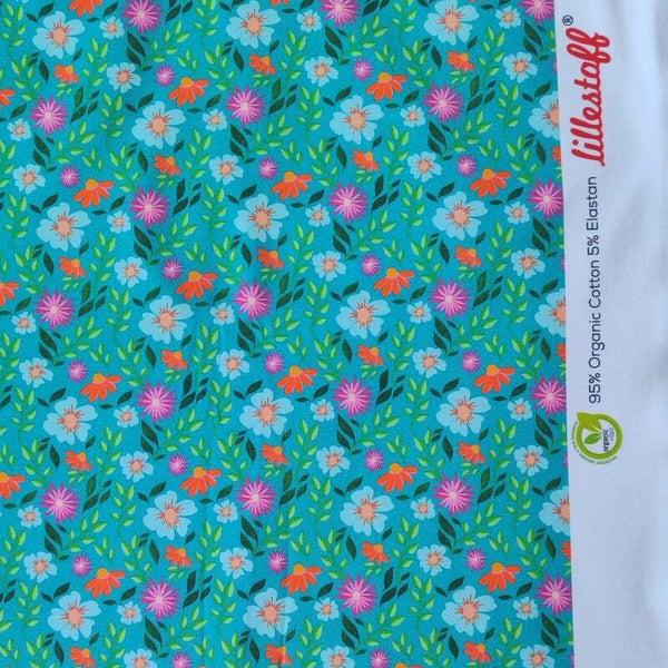 Vorbestellung bis 22.3. Jersey Geblümt blau