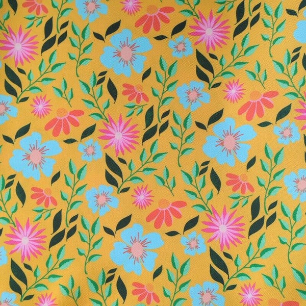 Outdoorstoff Geblümt gelb