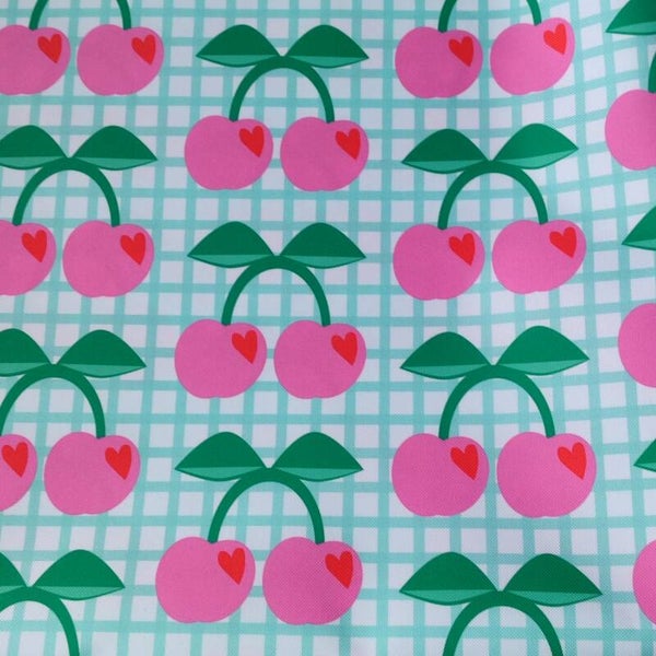 Outdoorstoff Kirsche kariert groß