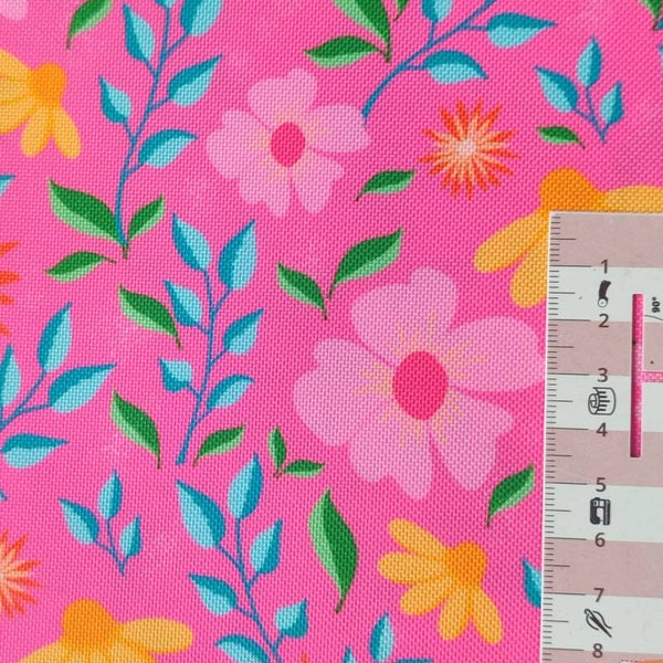 Outdoorstoff Geblümt rosa