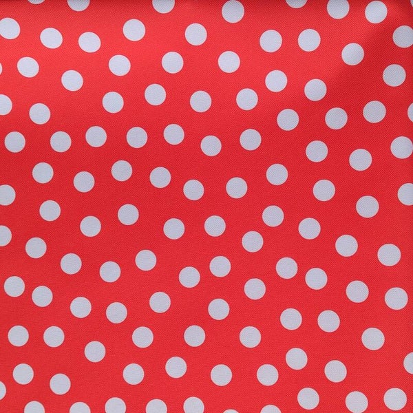 Outdoorstoff Punktechaos rot weiß
