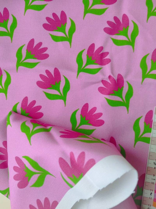 Canvas Reststück Blüte rosa groß