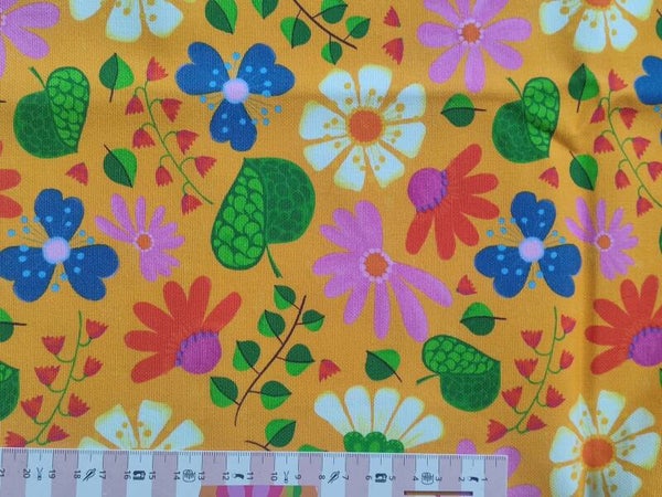 Canvas Reststück Vivaflores gelb