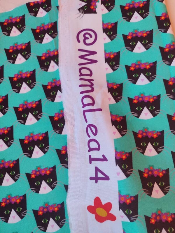 Canvas Reststück Lilly blau