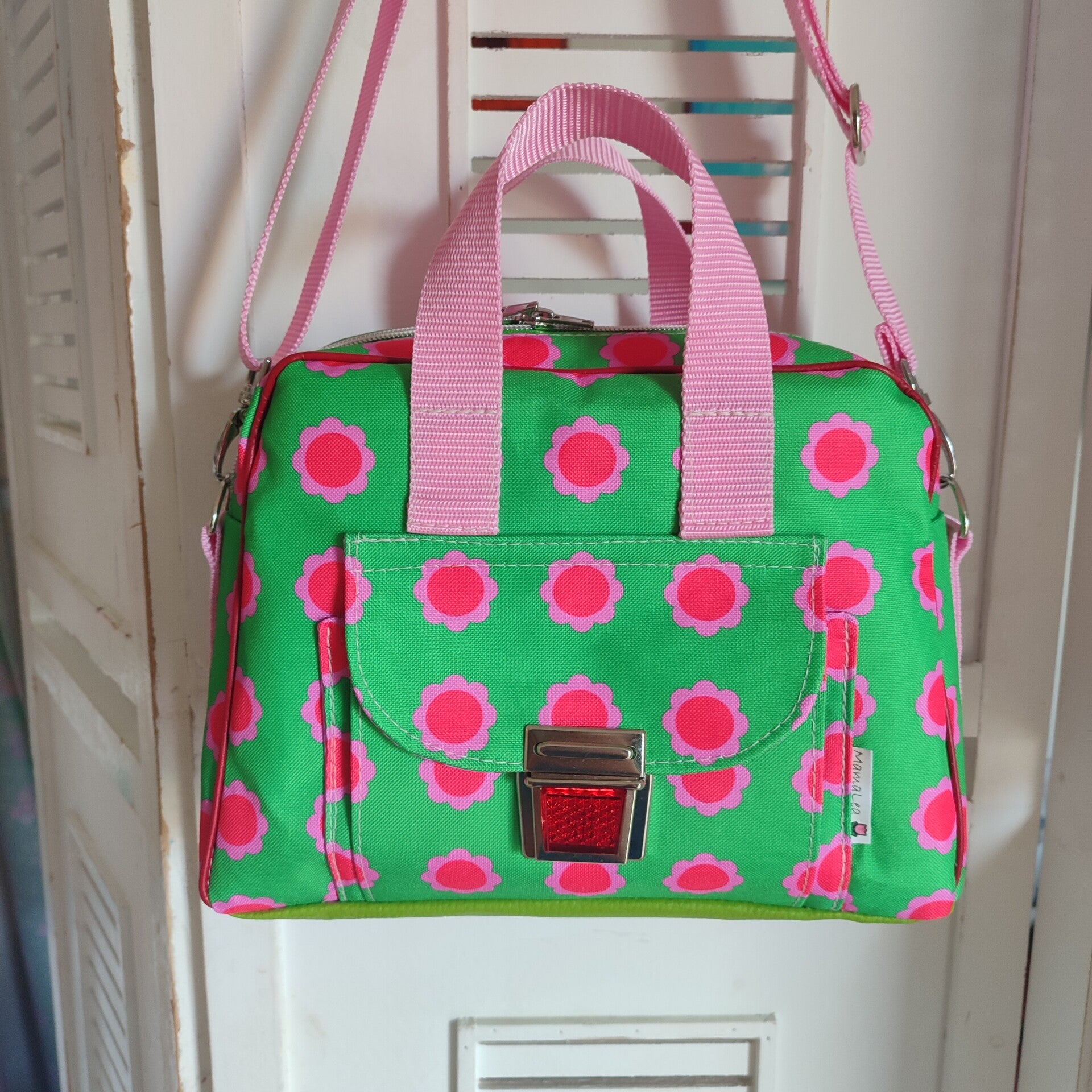 RetroBag lang klein Gießblume grün