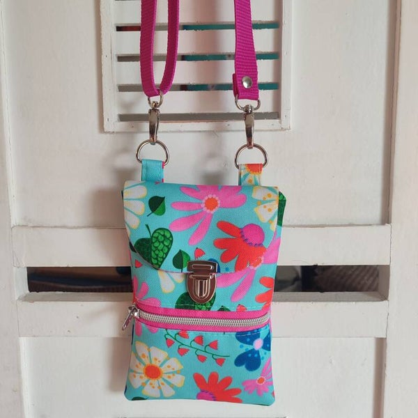 Handytasche Vivaflores blau