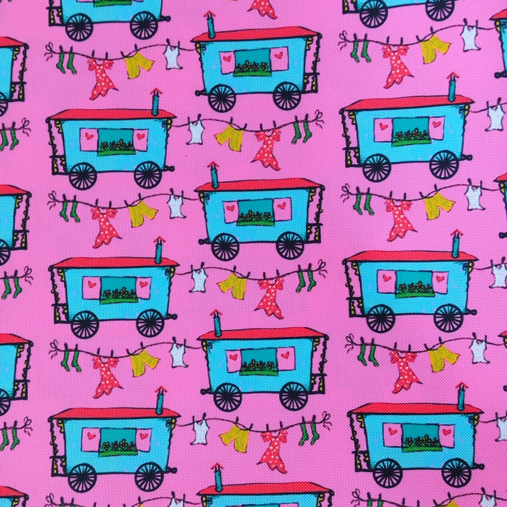 Outdoorstoff Wohnwagen Rosa