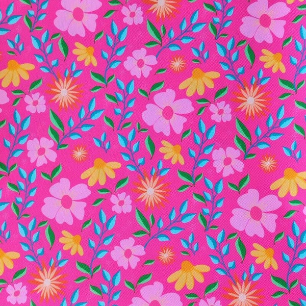 Outdoorstoff Geblümt pink
