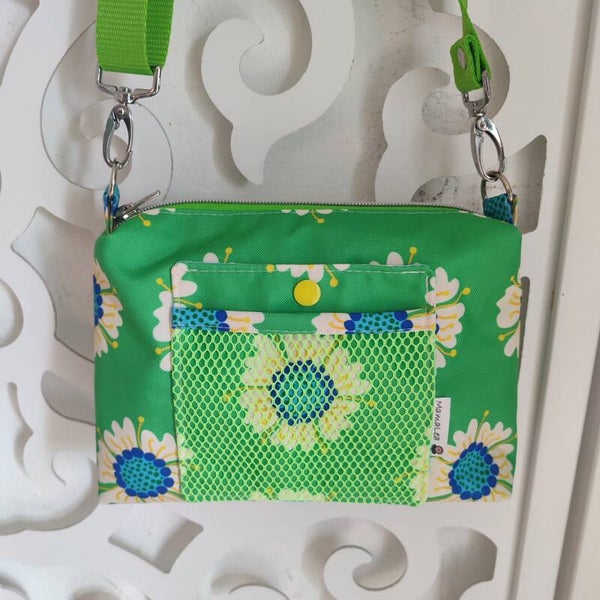 Kleine Handtasche Bigflower grün