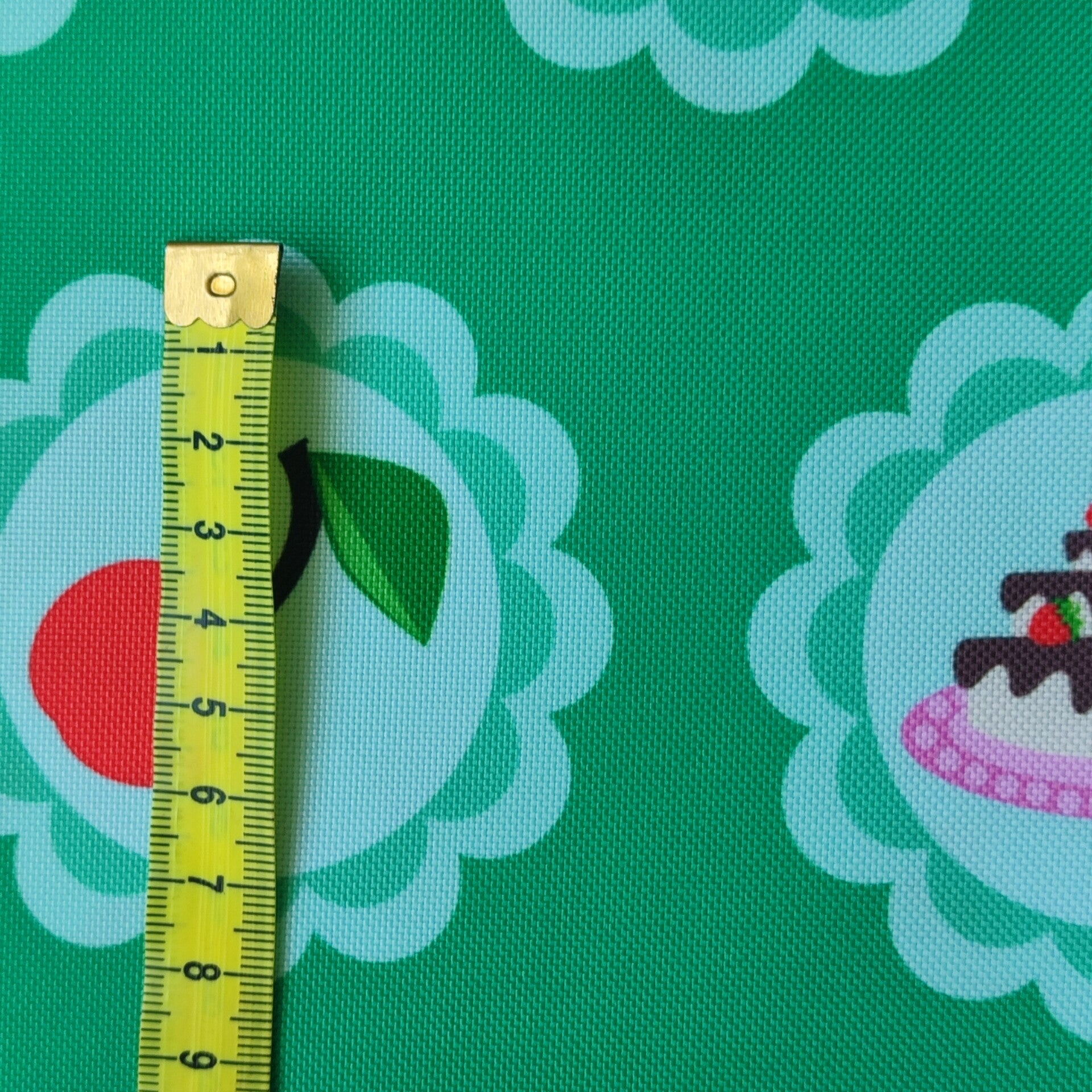 Outdoorstoff Kuchen Buttons mint