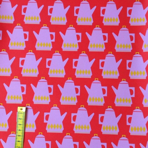 Outdoorstoff Kleine Retrokanne rosa