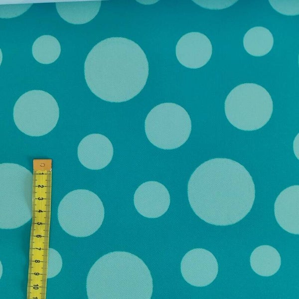 Outdoorstoff crazy Dots blau