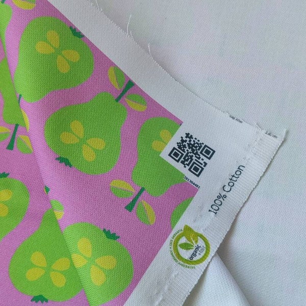 Canvas halber Meter Birne grün rosa