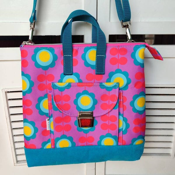 Rucksacktasche Retroflower lila