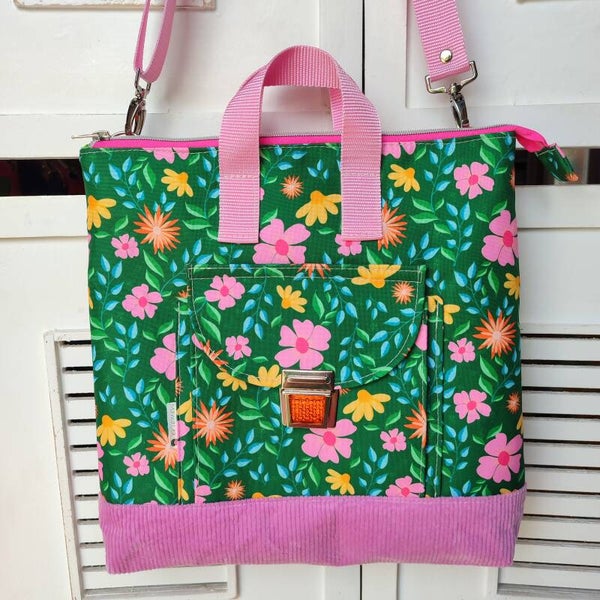 Rucksacktasche Geblümt grün